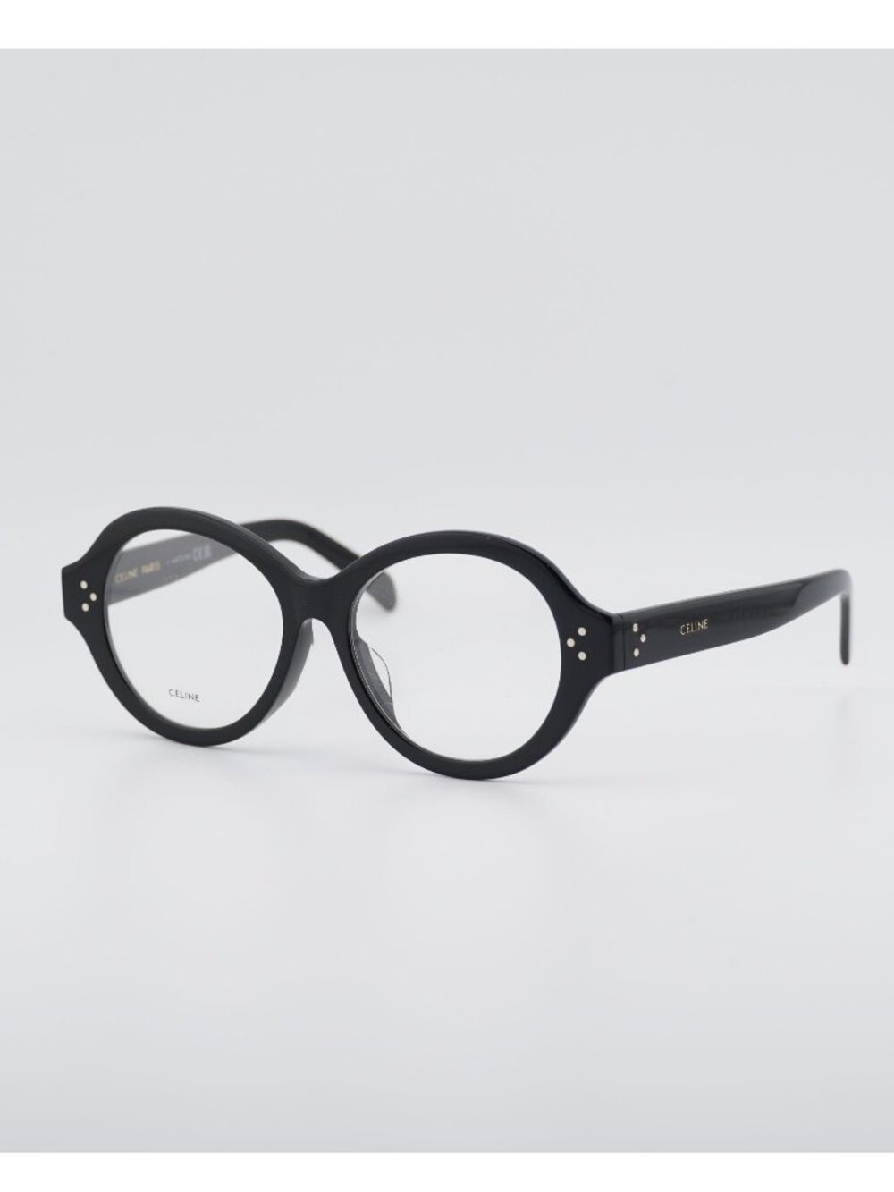 Celine CL50157F 001 Eyeglasses Shiny Black 52mm Oval Frame